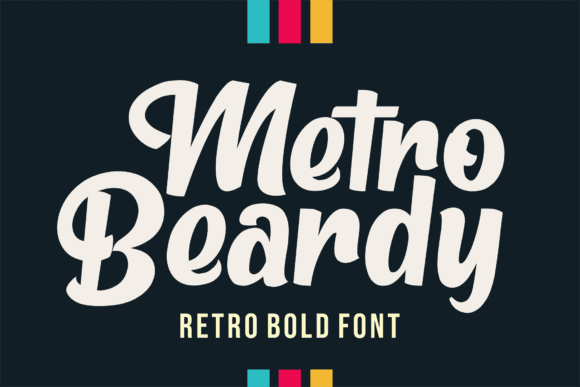 Metro Beardy Retro Script Font