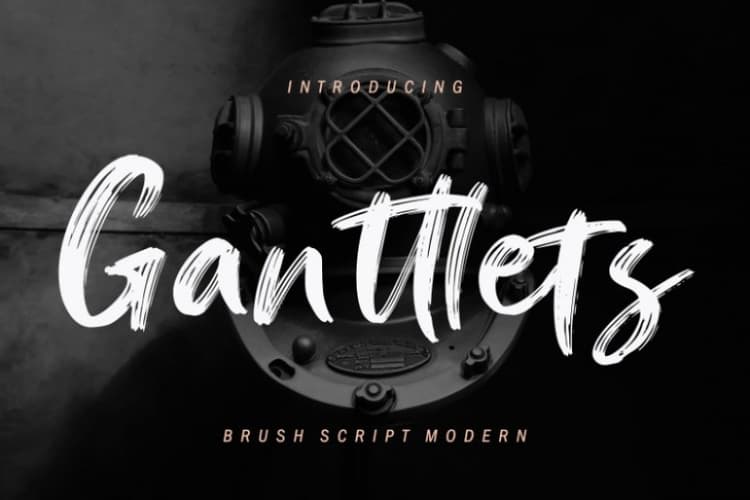Ganttlets Brush Font