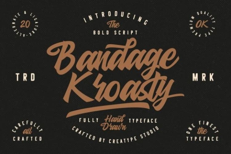 Bandage Kroasty Script Font