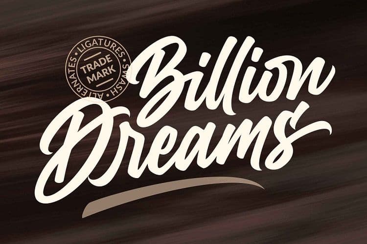 Billion Dreams Script Font