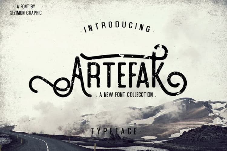 Artefak Vintage Display Font