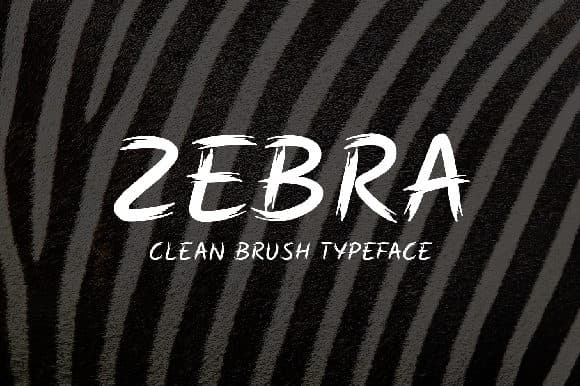 Zebra Brush Font