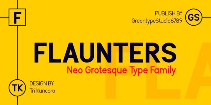 Flaunters Sans Serif Font