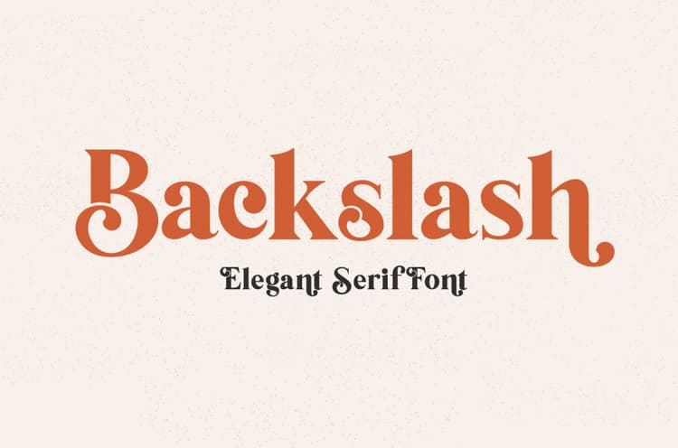 Backslash Serif Font