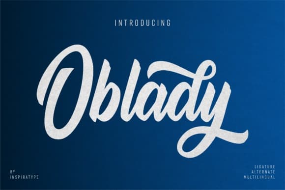 Oblady Bold Script Font