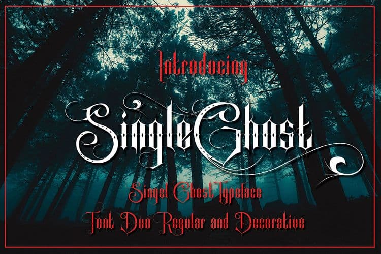 Single Ghost Tattoo Font