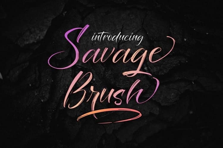Savage Brush Script Font