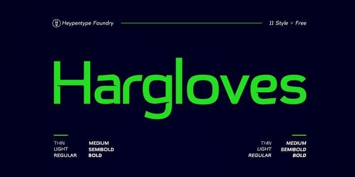 Hargloves Sans Serif Font