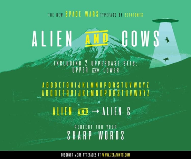 Aliens And Cows Sans Font