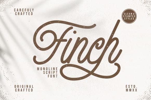 Finch Monoline Script Font
