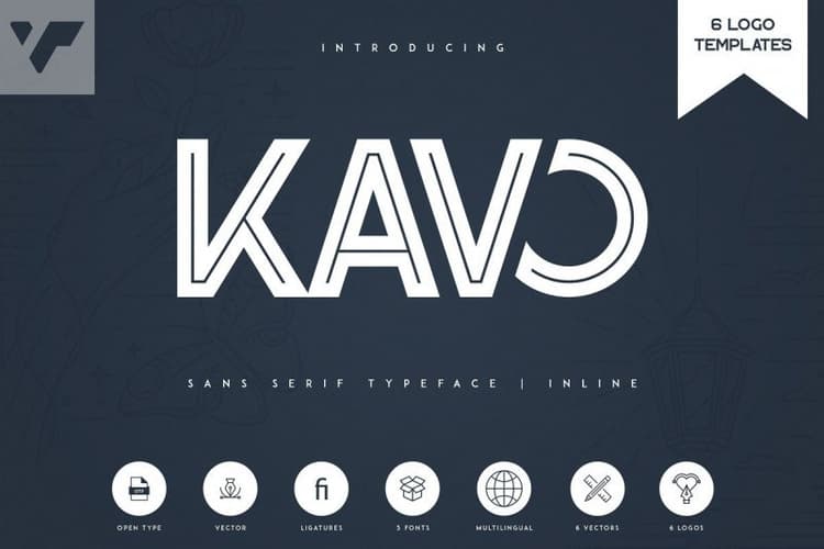 Kavo Inline Bold Display Font