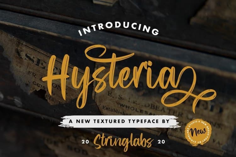 Hysteria Brush Script Font