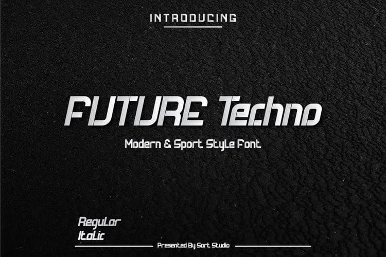 Future Techno Display Font