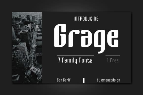 Grage Bold Sans Serif Font