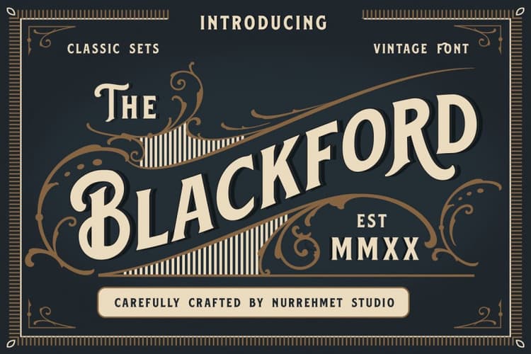 Blackford Serif Vintage Font