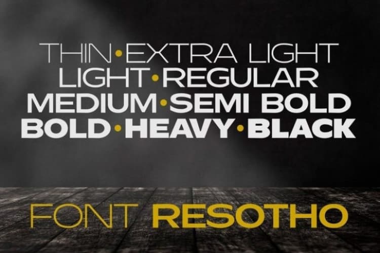 Resotho Extralight Sans Serif Font
