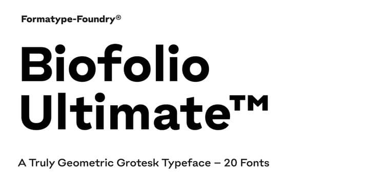 Biofolio Ultimate Font