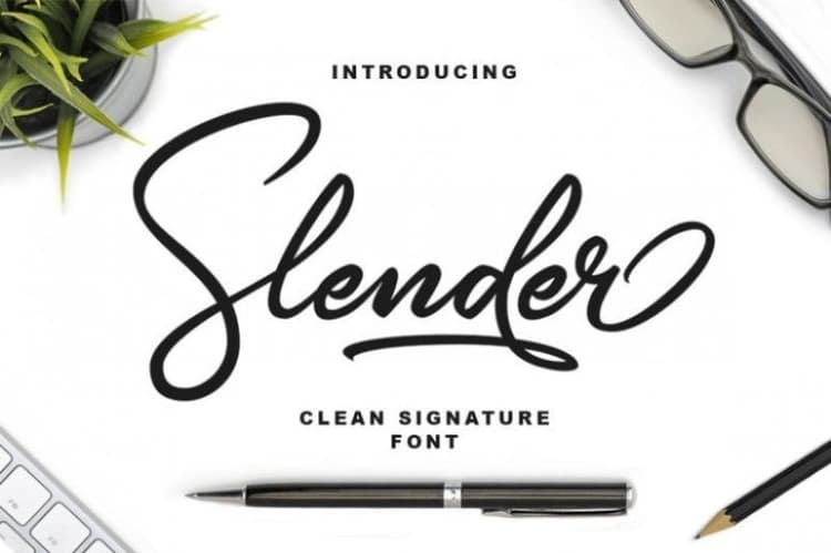 Slender Signature Script Font