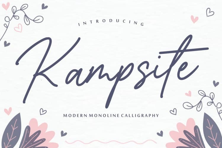 Kampsite Monoline Script Font