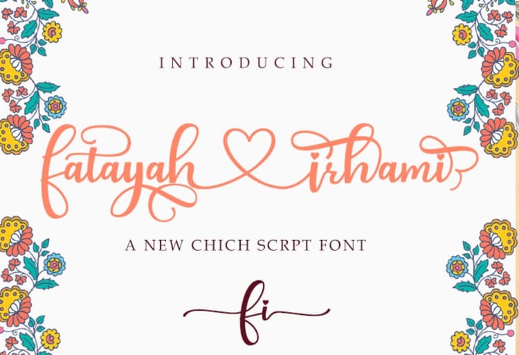 Fatayah Irhami Calligraphy Script Font