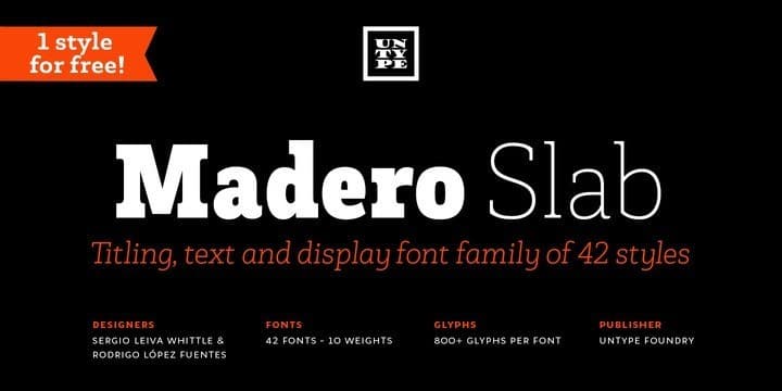 Madero Slab Serif Font