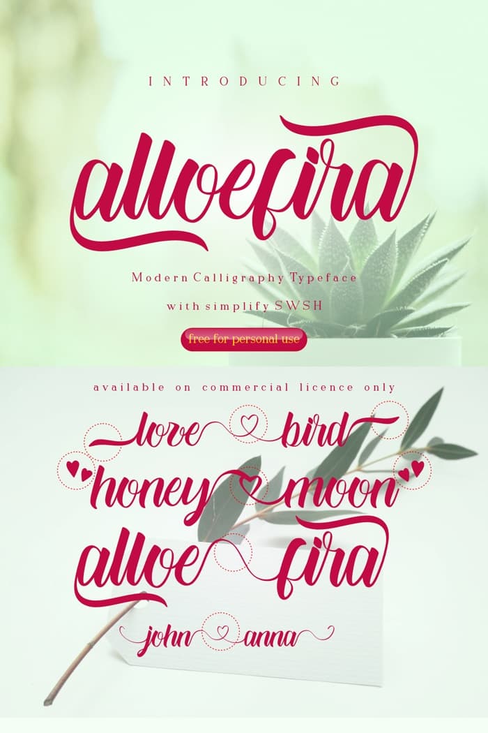 Alloefira Calligraphy Font