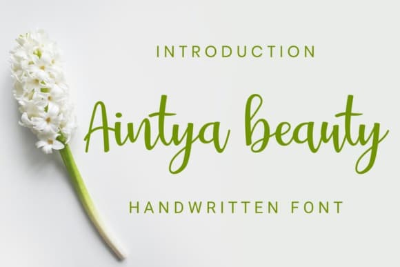 Aintya Beauty Handwritten Font