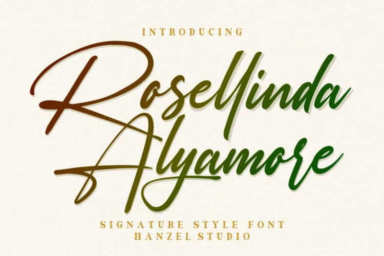 Rosellinda Alyamore Signature Font