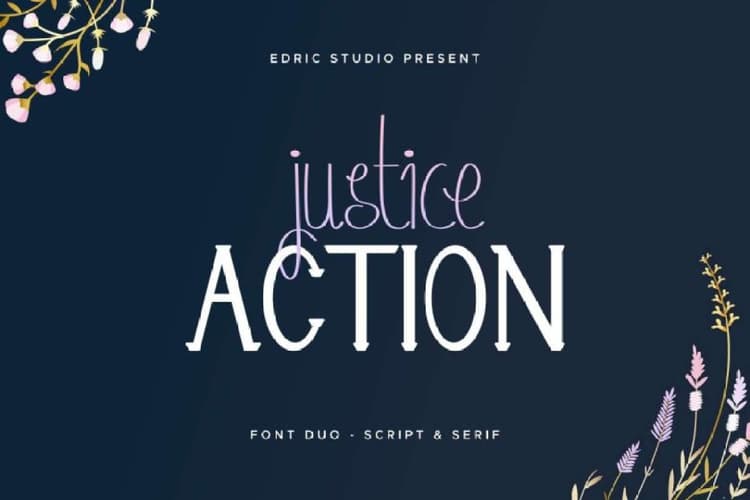 Justice Action Font Duo