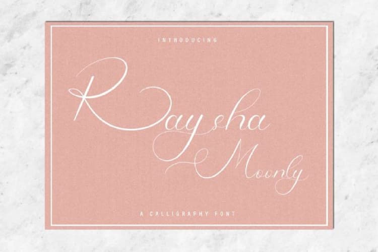 Raysha Moonly Calligraphy Font