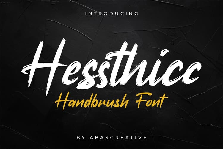 Hessthicc Handbrush Script Font