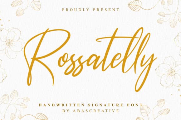 Rossatelly Handwritten Font