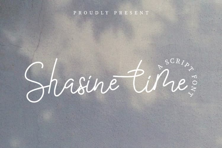 Shasine Time Handwritten Script Font