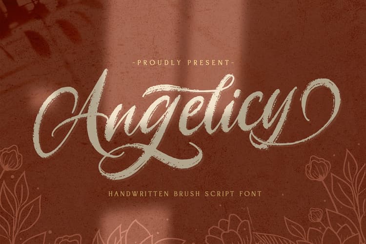 Angelicy Textured Brush Font