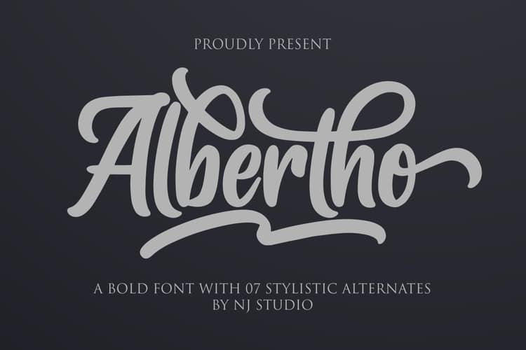 Albertho Bold Script Font