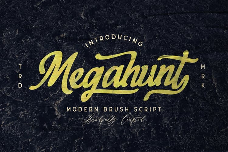 Megahunt Brush Script Font