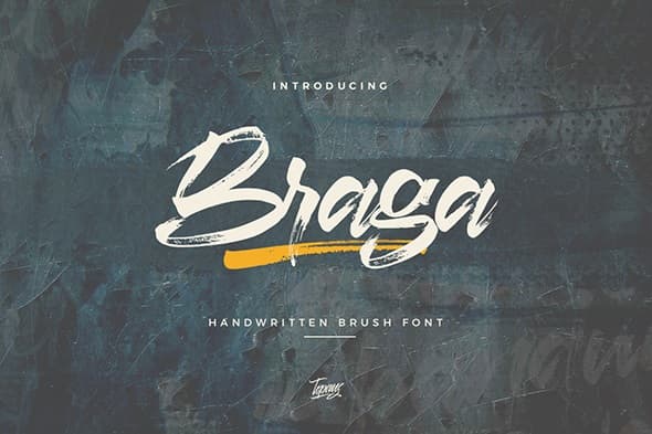 Braga Brush Script Font