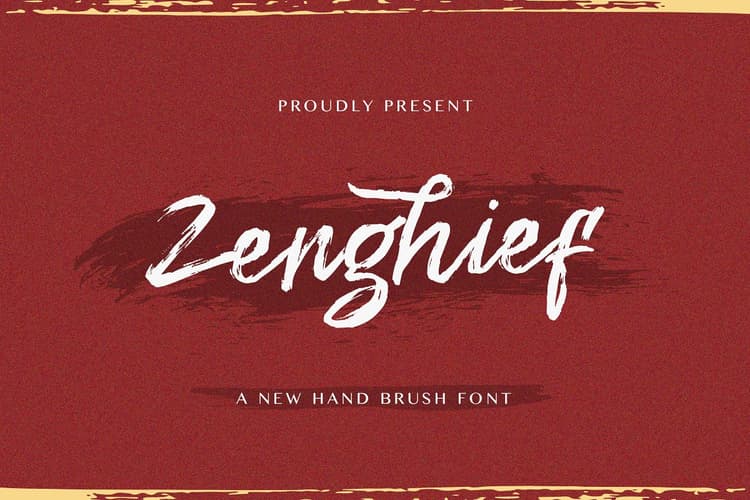 Zenghief Hand Brush Font