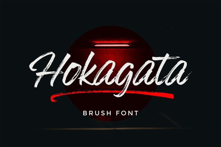 Hokagata Brush Script Font