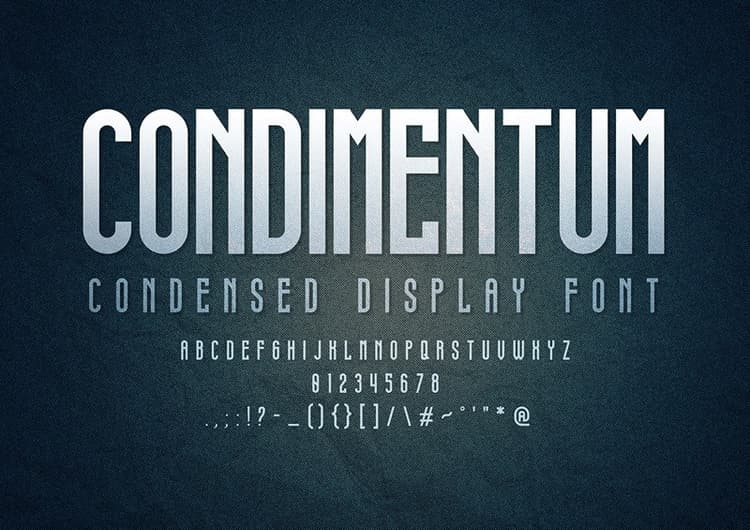 Condimentum Display Font