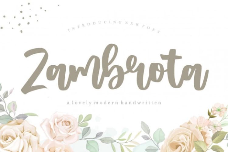 Zambrota Modern Handwritten Font