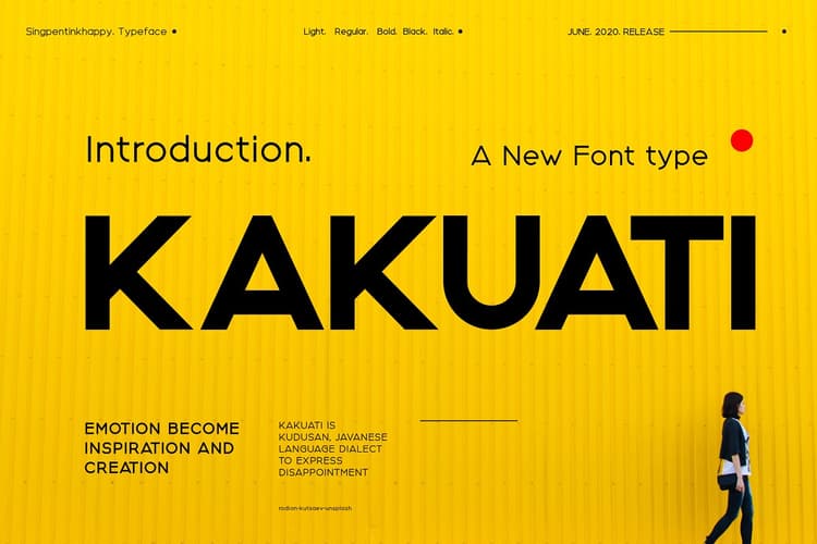 Kakuati Sans Serif Font