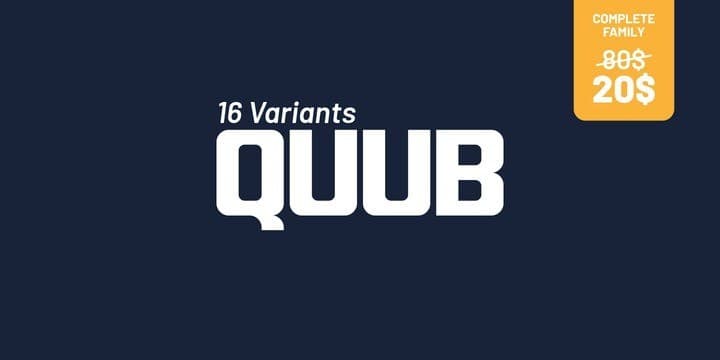 Quub Sans Serif Font Family