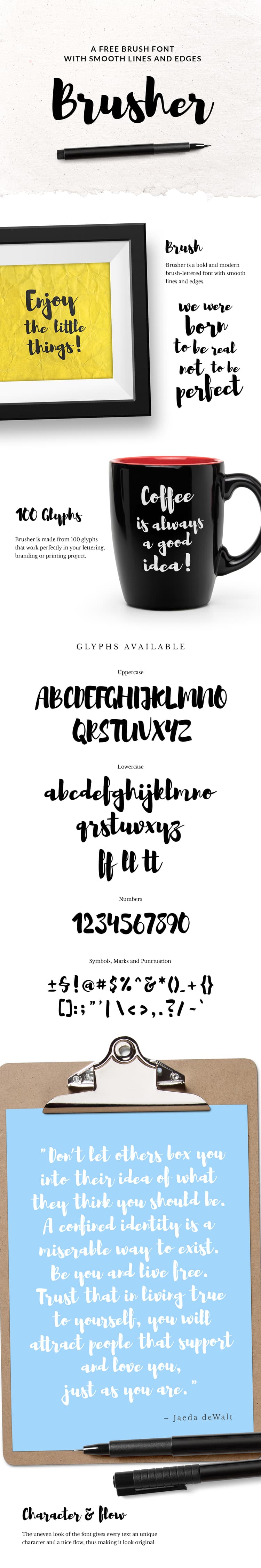 Brusher Font Free