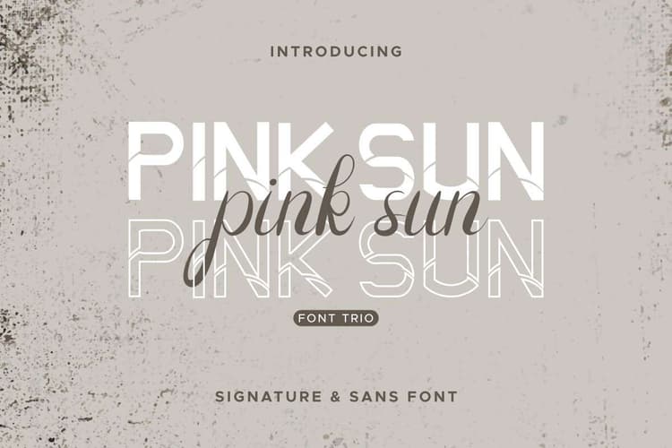 Pink Sun Font Duo
