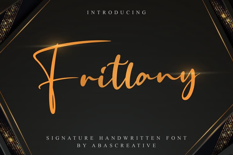 Fritlany Signature Handwritten Font