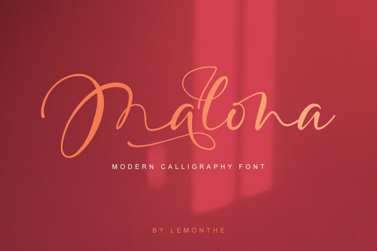Malona Calligraphy Script Font