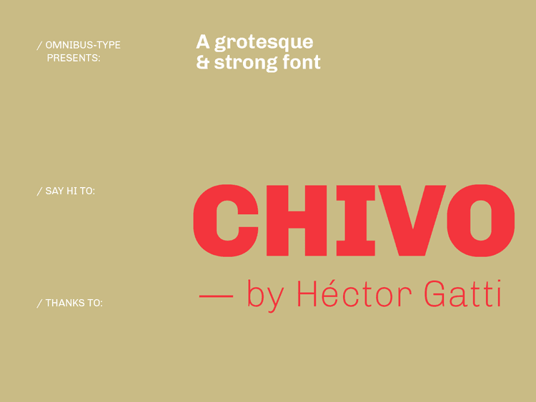 Chivo Sans Serif Font Family