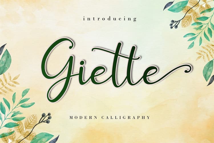 Giette Calligraphy Script Font