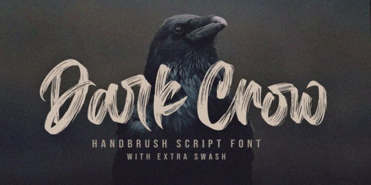 Dark Crow Brush Script Font